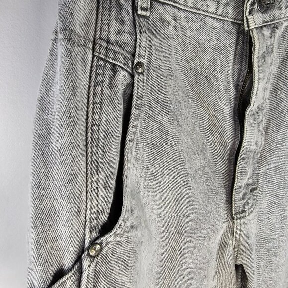 Vintage Lee High Rise Mom Jeans Women's Size 28x29" Light Gray Stone Wash - Picture 4 of 11